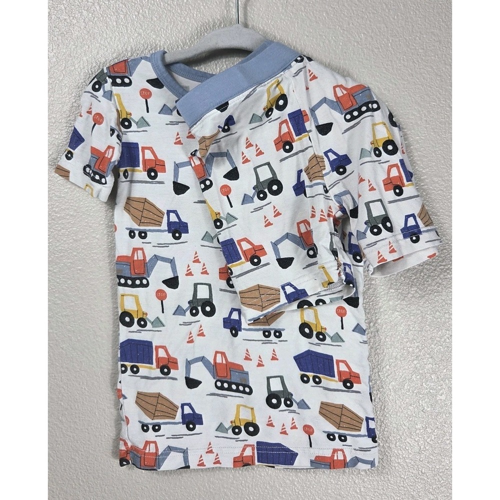 Little Sleepies Construction Trucks Pajama Set 2T Bamboo Short Sleeve Shorts